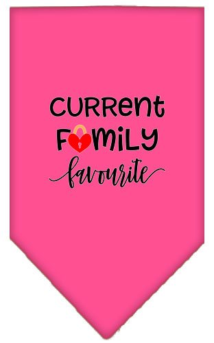 Family Favorite Screen Print Bandana Bright Pink Small